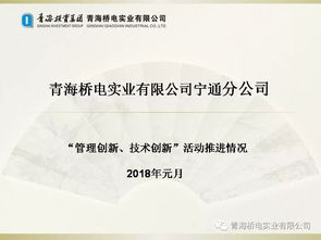 青海投資集團橋電實業公司 以技術創新為引擎，以管理提升為抓手，全面推動實業投資管理提質增效